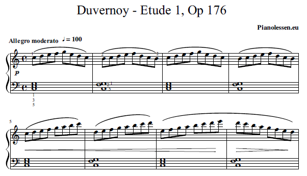duvernoy-opus-176-etude-1-voorbeeld
