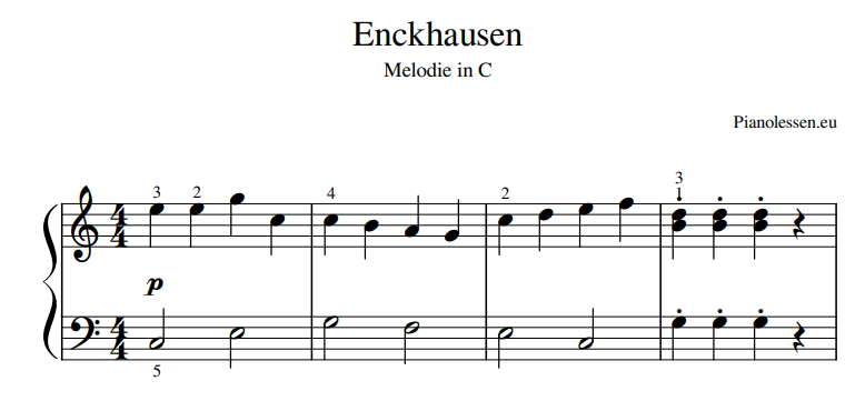 Enckhausen Melodie in C PDF
