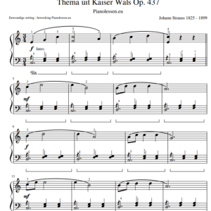 Kaiser-wals bladmuziek piano