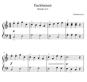 PIANOWERKEN Meldie in C