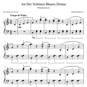 An Der Schönen Blauen Donau Bladmuziek PDF sheet