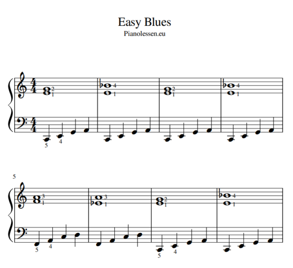 Blues EASY piano PDF