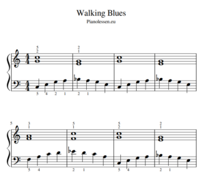 Blues WALKING BLUES Piano PDF sheet