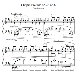 Chopin prelude 6 PDF sheet