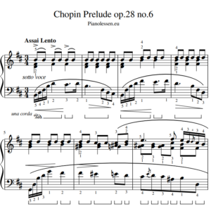 Chopin prelude 6 PDF sheet