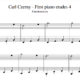 Czerny eenvoudige etudes music sheet PDF