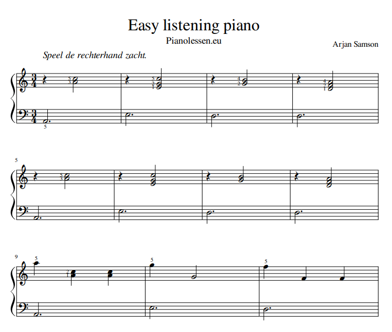 EASY LISTENING PIANO PDF sheet