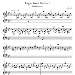Gigue partita Bladmuziek sheet PDF