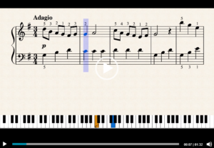 MOZART ARIOSO video piano solo