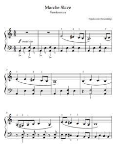 Marche Slave Music sheet PDF