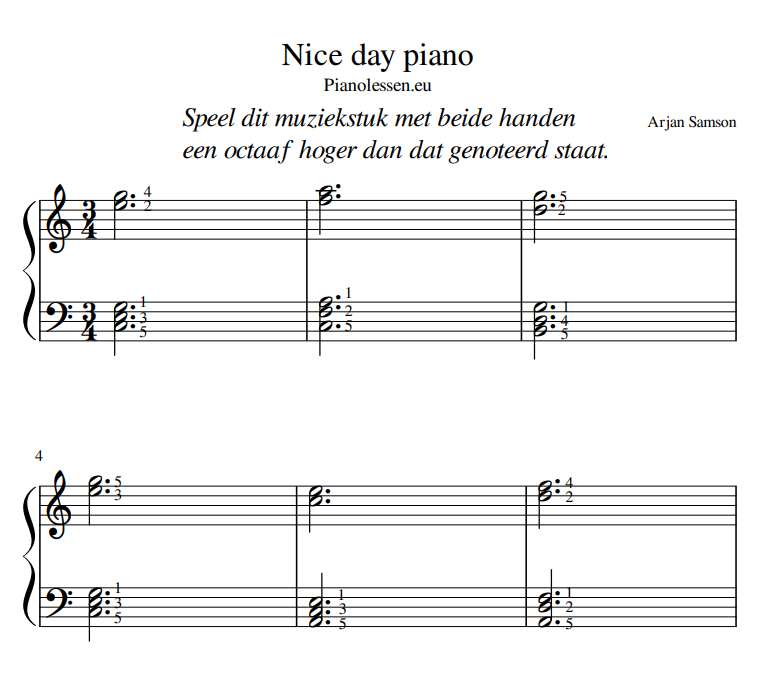 NICE DAY pianomuziek PDF