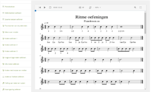 NOTEN LEREN LEZEN Ritme trainen module