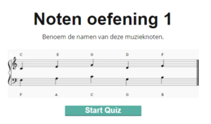 NOTEN LEZEN QUIZZ START