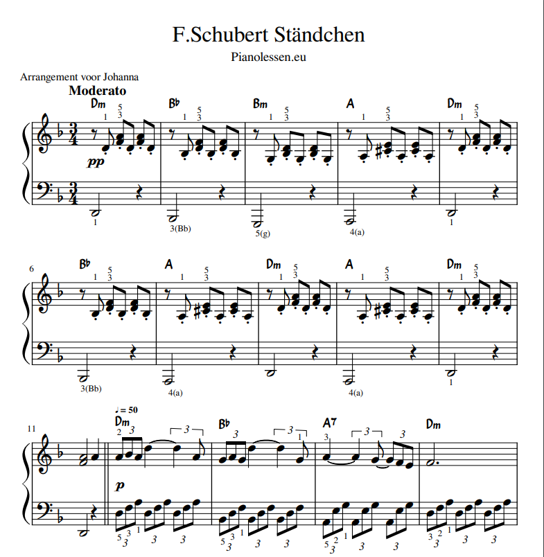 Schubert Serenade Ständchen PDF sheet