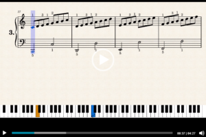 Piano Tecniek op de witte toetsen Video