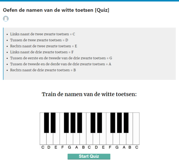 muziek quiz noten oefenen