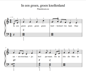 Groen knollenland Bladmuziek PDF