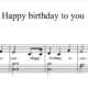 Happy birthday to you Music sheet PDF