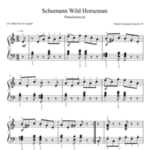 Schumann Wild Horseman music sheet PDF