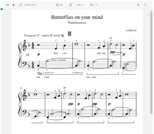 Butterflies Meespeeltrack - music sheet