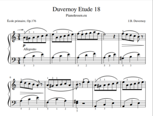 Duvernoy 18 Bladmuziek PDF