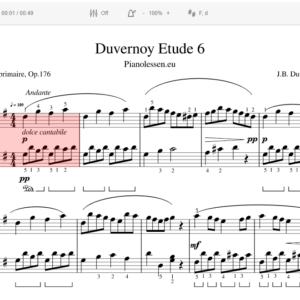 Duvernoy 6 Module & music sheet