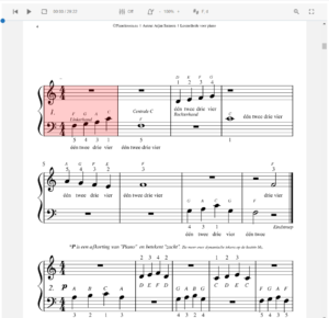 Meespeeltrack uit Piano Lesmethode PDF