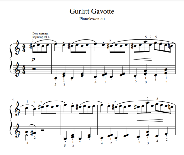 Gurlitt Gavotte PDF