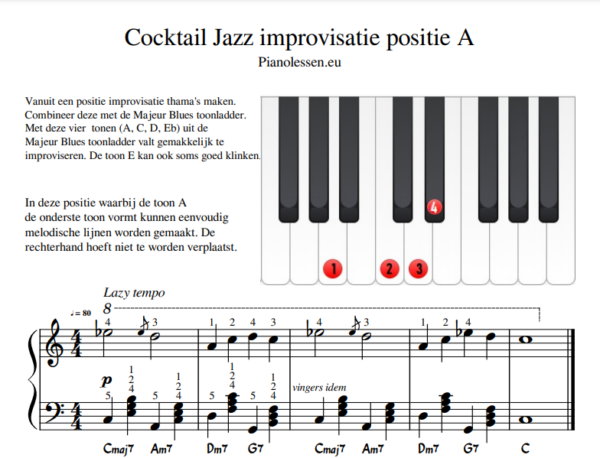 Cocktail Jazz improvisatie lessen