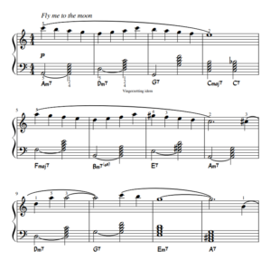 Fly me to the moon PDF music sheet