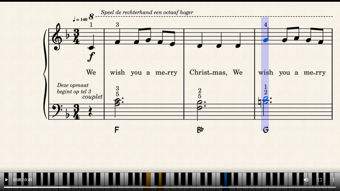 We Wish You a Merry Christmas VIDEO piano