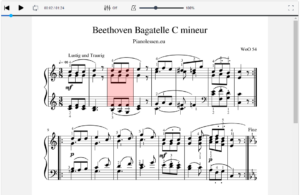 Beethoven Bagatelle C mineur Meespeeltrack