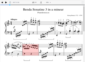 Benda Sonatine 3 - a mineur Meespeeltrack en bladmuziek