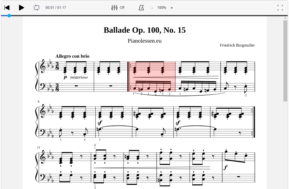 Burgmüller Ballade op. 100