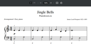 Jingle Bells piano PDF