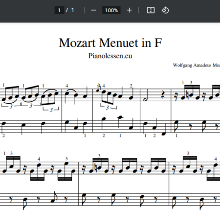 Mozart Menuet F Pdf musicsheet