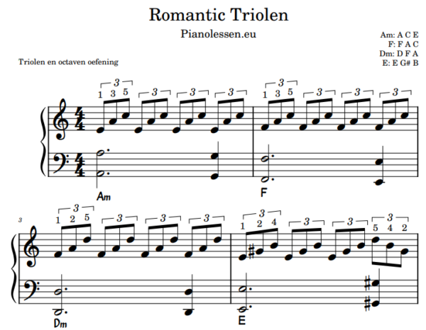 Romantic triolen piano PDF