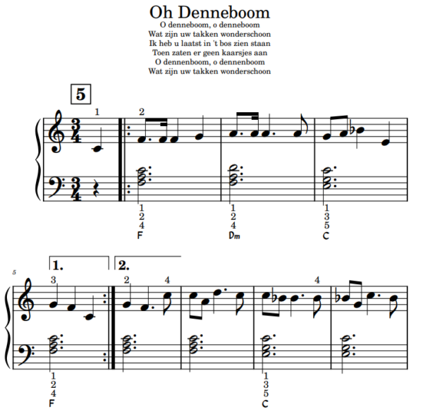 oh denneboom PDF piano